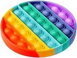 Pop it - Fidgetová antistresová hra - rainbow - duha kruh GMEX