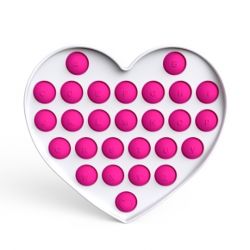 Pop it - Fidgetová antistresová hra - růžové srdce abeceda GMEX
