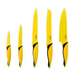 5 dílná sada nožů s nepřilnavým povrchem, SYMBIO Giallo Žluté BANQUET 