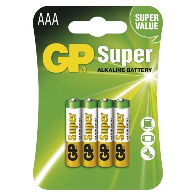 Alkalická baterie GP 1,5V AAA 4 ks GP Batteries