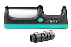 Elektrický bateriový ostřič nožů - brousek nože VIGAN Mammoth EDB02 USB s diamantovými kotouči